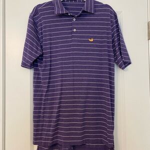 Southern Marsh Purple Striped Polo Shirt Casual